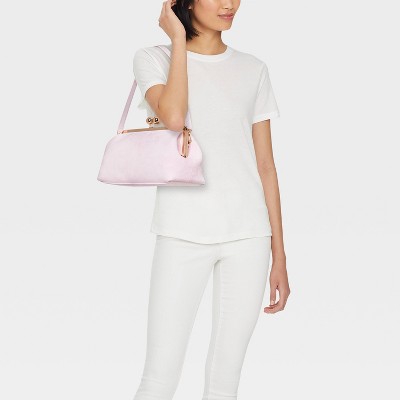 A New Day Suede Kiss Lock Clutch Bag - A New Day™ Light Pink — фото 2