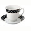 Lorren Home 8oz. Tea/Coffee Set Service for 4-Black/Gold - 2 of 4