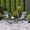 WestinTrends Highland 3-Piece Adirondack Chairs with Cup Holders and Coffee Table Set - 2 of 4