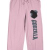 Godzilla Badge Women's Pink Sleep Pajama Pants - 2 of 4