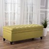 CAVINAS Polyester Storage Ottoman Bench with Tufted Top and Tapered Feet,Upholstered Storage Ottoman,Storage Benches for Living Room,Bedroom - 4 of 4
