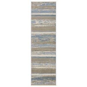 Oriental Weavers Bauer 042L2 Blue/ Beige Indoor Area Rug - 2'3" x 7'6" - 1 of 4