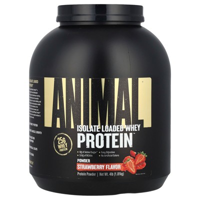 Animal Isolate Loaded Whey Protein Powder, Strawberry, 4 lb (1.81 kg)