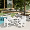 WestinTrends Malibu 5-Piece HDPE Outdoor Patio Chair and Square Table Dining Set - 2 of 4