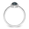 Black Bow Jewelry 1/20 Ctw Blue & White Diamond Oval Ring in Sterling Silver - 2 of 4
