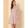 Allegra K Women's Heart Mesh Sheer Long Sleeve Gothic Cocktail Skater Party Dress - 2 of 4