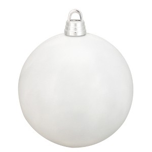 Northlight 12" Shatterproof Shiny Christmas Ball Ornament - White - 1 of 3