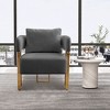 KTMBDW Accent Chair Set of 2, Modern Armchair with Gold Metal Legs, Reading Leisure Chair with High Back for Living Room Bedroom - 3 of 4