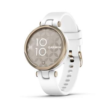 Garmin Lily Smartwatch - Cream Gold with White Case and Band