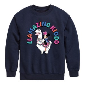 Boys' - Disney - Llamazing Kiddo Graphic Long Sleeve Fleece Sweatshirt - 1 of 4