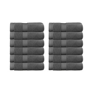 Home Weavers Elegance Essentials 550GSM 100% Cotton Zero Twist Super Absorbent Bath Towel Set - 1 of 4