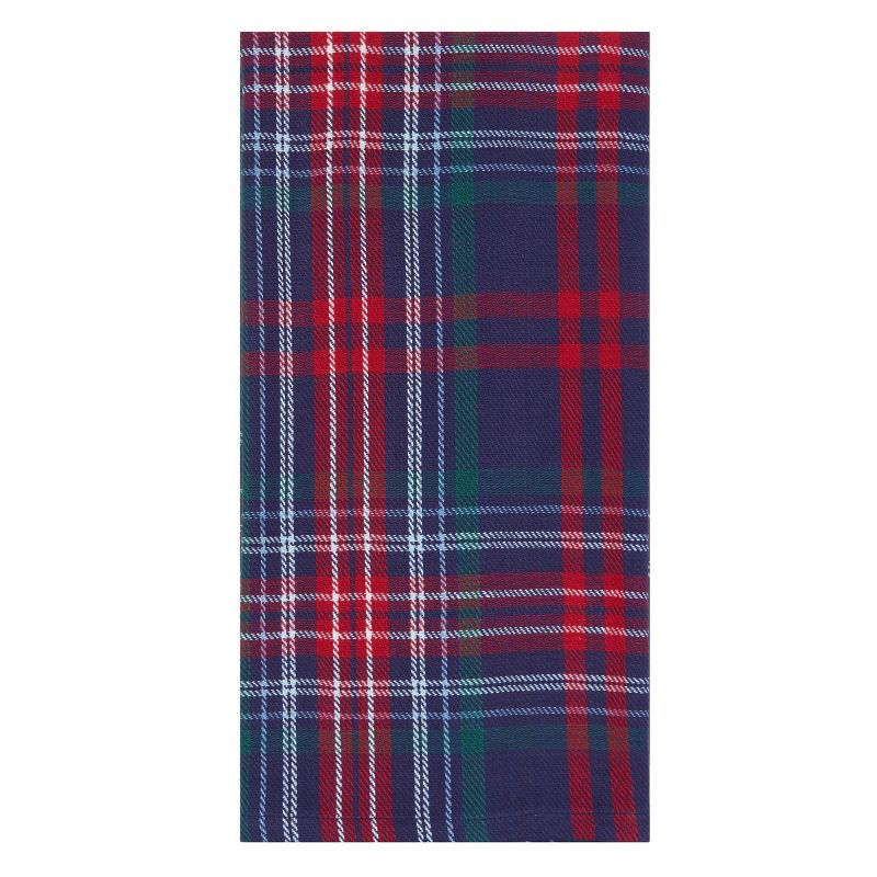 C&F Home 27' X 18" Douglas Plaid Woven Cotton Kitchen Dish Towel, Red White and Blue Plaid, 2 of 5
