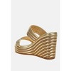 Benched Metallic Faux Leather Wedge Sandals Women - 3 of 4