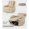 Recliner Chair with Heat and Massage - 360° Swivel&Faux Leather Rocking Chair with Cup Holder for Living Rooms, Bedrooms - 2 of 4