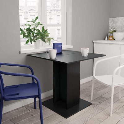 vidaXL Dining Table Black 31.5"x31.5"x29.5" Engineered Wood