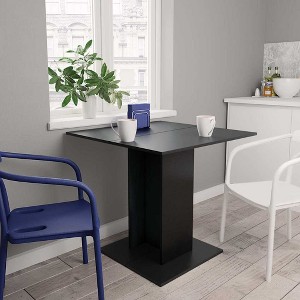vidaXL Dining Table Black 31.5"x31.5"x29.5" Engineered Wood - 1 of 4