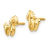 Black Bow Jewelry Kids Pony Screw Back Earrings in 14k Yellow Gold - 2 of 4