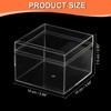 Unique Bargains Square Cube Clear Acrylic Box with Lid for Candy Tiny Jewelry Display - 2 of 4