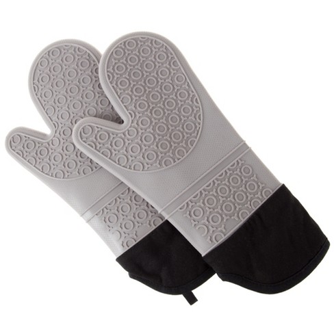 Silicone Oven Mitts - Extra Long Professional Quality Heat