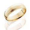 Pompeii3 Step Cut Polished Wedding Band 14K Yellow Gold - 2 of 3