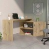 Vynxaria Dallas L-Shaped Home Office Desk with Shelves & Cabinet - Stylish & Functional - 2 of 4