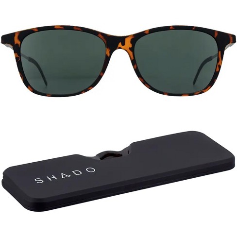 Thinoptics Menlo Park Polarized Sunglasses With Case Mate Tortoise/smokey  Green : Target