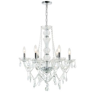 CWI Lighting Princeton 6 Light Down Chandelier With Chrome Finish - 1 of 3