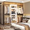 Aheaplus Closet Organizer with Extendable Hanging Rod, Walk-In Closet System Wardrobe with Adjustable Shelves - 3 of 4
