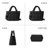 Quilted Tote Bag Small Puffer Crossbody Bag for Women Lightweight Nylon Puffy Shoulder Handbag with Adjustable Strap - 2 of 4