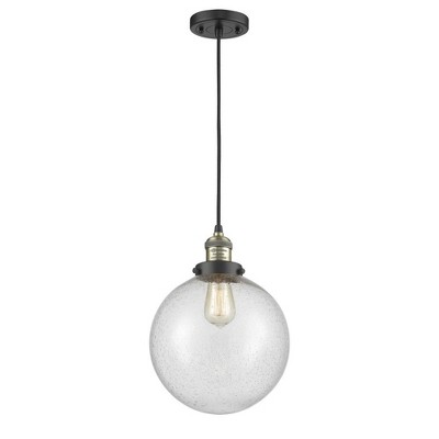 Beacon - 1 Light Cord Hung Mini Pendant In Industrial Style-13 Inches Tall and 10 Inches Wide