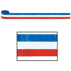 Beistle 2 1/2" x 30' Crepe Streamer; Red/White/Blue 5/Pack 55393 - 1 of 1
