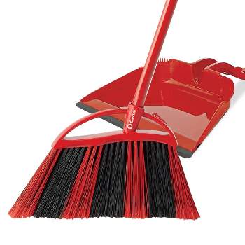 O-Cedar PowerCorner One Sweep Broom with Step-On Dustpan & Handle