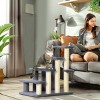 TopComfy Pet Steps and Ramps 4 Levels Cat Steps Pet Stairs Ladder Kitten Tree Climber with Scratching Posts for Living Room, Gray, 23.5"*15.8"*25.3" - 2 of 4