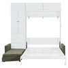 Queen Size Murphy Bed with Sofa and Shelves for Bedroom or Apartment - 4 of 4