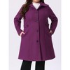 Agnes Orinda Women's Plus Size Winter Single Breasted Outfits Utility Belted Fashion Overcoats - 2 of 4