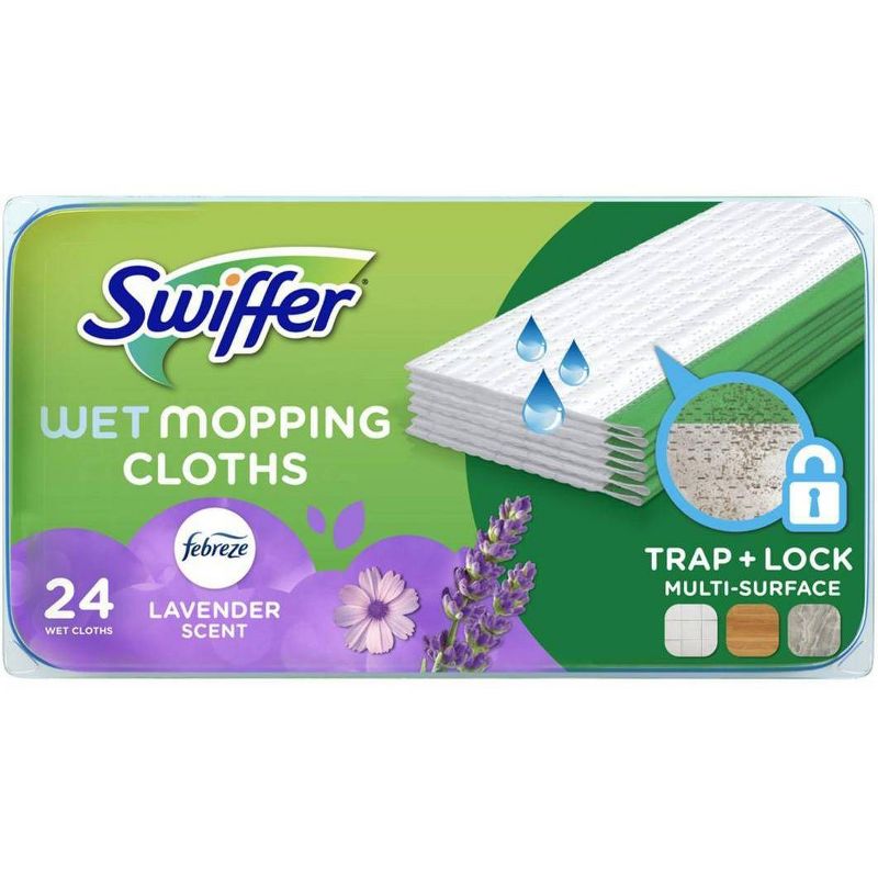 Swiffer Sweeper Wet Mopping Cloths with Febreze Freshness - Lavender Vanilla &#38; Comfort - 24ct, 1 of 17