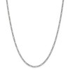 Black Bow Jewelry 2.5mm 14k White Gold Hollow Figaro Chain Necklace - 3 of 4