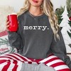 Simply Sage Market Women's  Garment Dyed Graphic Sweatshirt Merry Typewriter - 3 of 4
