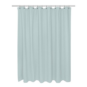 Carnation Home Fashions Standard Size 100% Cotton Waffle Weave Shower Curtain 72"x72" - 1 of 1