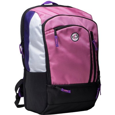 Case-it Zip pk Backpack, Pink with Purple Trim, 5-1/4 x 13 x 19-3/4 Inches