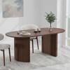 Lirago 67" Nordic Style Oval Dining Table - for 6 People 67*33.5 Walnut - 2 of 4