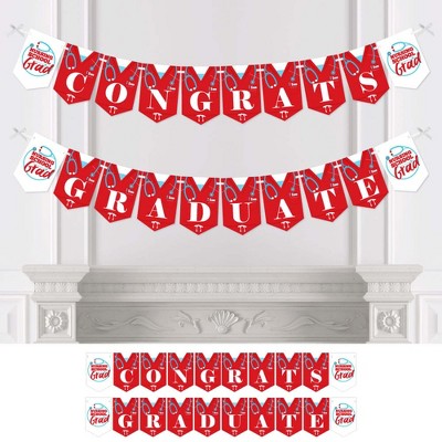 Big Dot of Happiness Nurse Graduation - Medical Nursing Graduation Party Bunting Banner - Party Decorations - Congrats Graduate