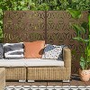 PexFix 72 in. x 47 in. Outdoor Privacy Rectangle Screen Galvanized Steel Panel Divider in Brown - 3 of 4