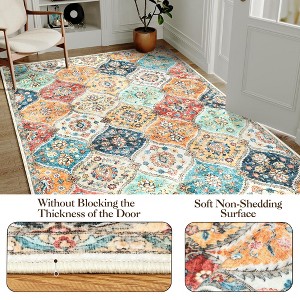 Area Rug, Rugs for Living Room, Washable Rug, Vintage Rugs for Entryway, Traditional Floor Cover, Thin Carpet, Kitchen Distressed Non Slip Mat - 1 of 4