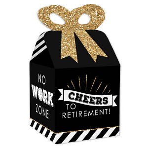 Big Dot of Happiness Happy Retirement - Square Favor Gift Boxes - Retirement Party Bow Boxes - Set of 12 - 1 of 4