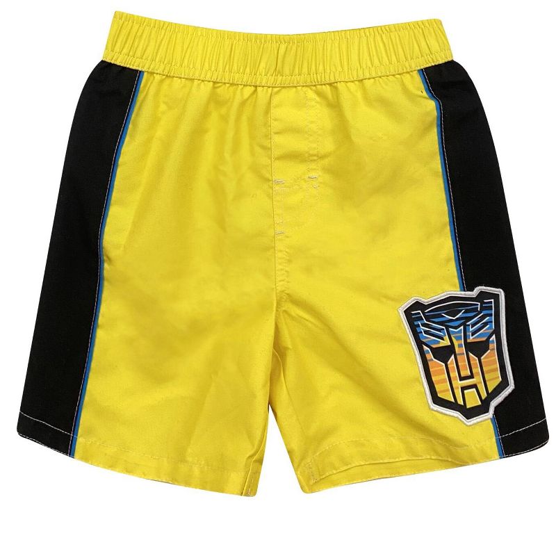Transformers Bumblebee Rash Guard and Swim Trunks Outfit Set Yellow Little Kid, 3 of 8