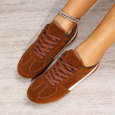 Женские кроссовки BERNESS Women's Luno Contrast Side Panel Retro Sport Sneakers Beige 9 — фото 8