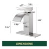 Cobbe Single Handle Single Hole Waterfall Bathroom Sink Faucet with Deck Plate - 4 of 4