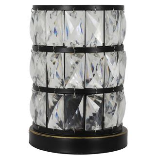 9" x 6" Hayes Faceted Touch Control Uplight Table Lamp (Includes LED Light Bulb) Bronze - Decor Therapy