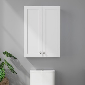 VANIRROR 19X27In Bathroom Wall Cabinet Over The Toilet Storage Cabinet, Wood Medicine Cabinets Over Toilet Cabinet with Doors for Laundry Room Kitchen - 1 of 4
